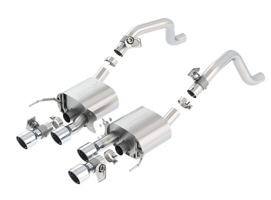 Borla 14-15 Chevy Corvette C7 6.2L RWD w/AFM &NPP S-Type Dual Round Rolled Center Rear Exit Exhaust