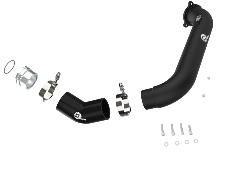 aFe BladeRunner Black 2-3/4in Aluminum Charge Pipe 2021 Toyota Supra GR (A90) I4-2.0L (t) B48