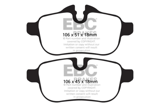 EBC 09+ BMW Z4 3.0 (E89) Ultimax2 Rear Brake Pads