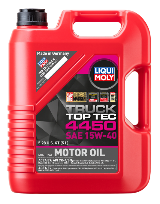 LIQUI MOLY 5L Top Tec Truck 4450 Motor Oil SAE 15W40