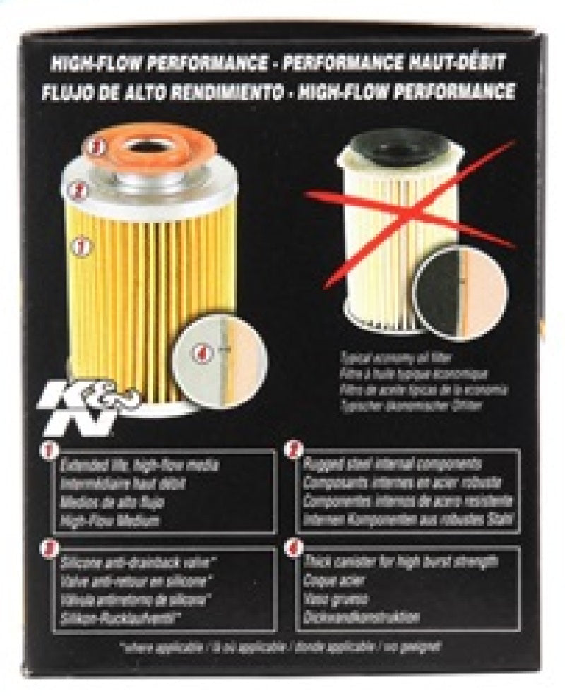 K&N 3.74inch / 2.98 OD Performance Gold Oil Filter