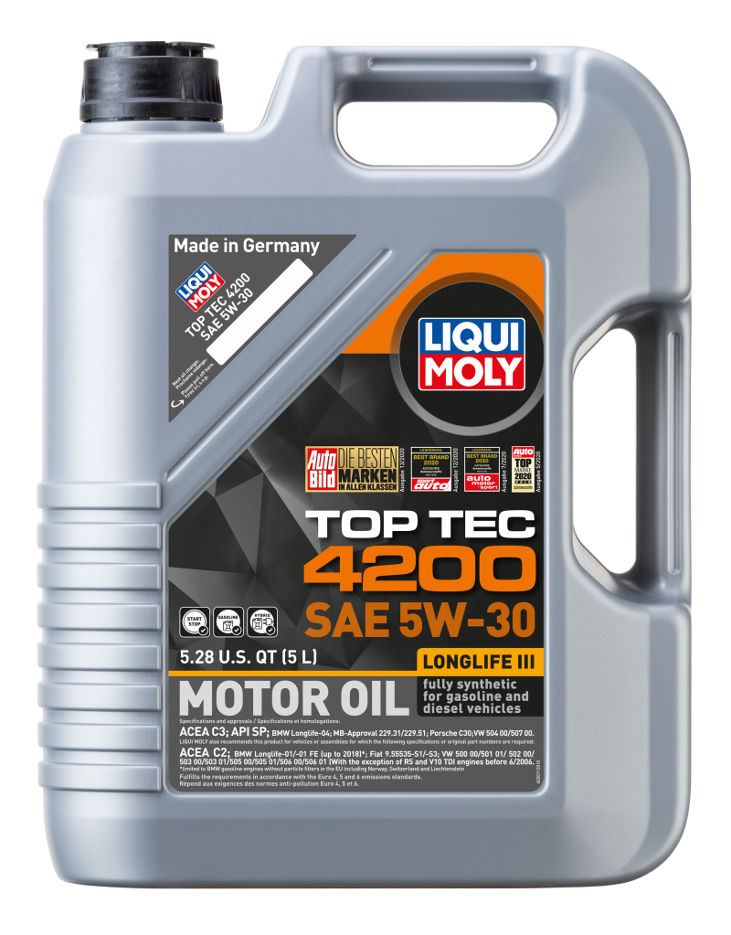 LIQUI MOLY 5L Top Tec 4200 New Generation Motor Oil SAE 5W30